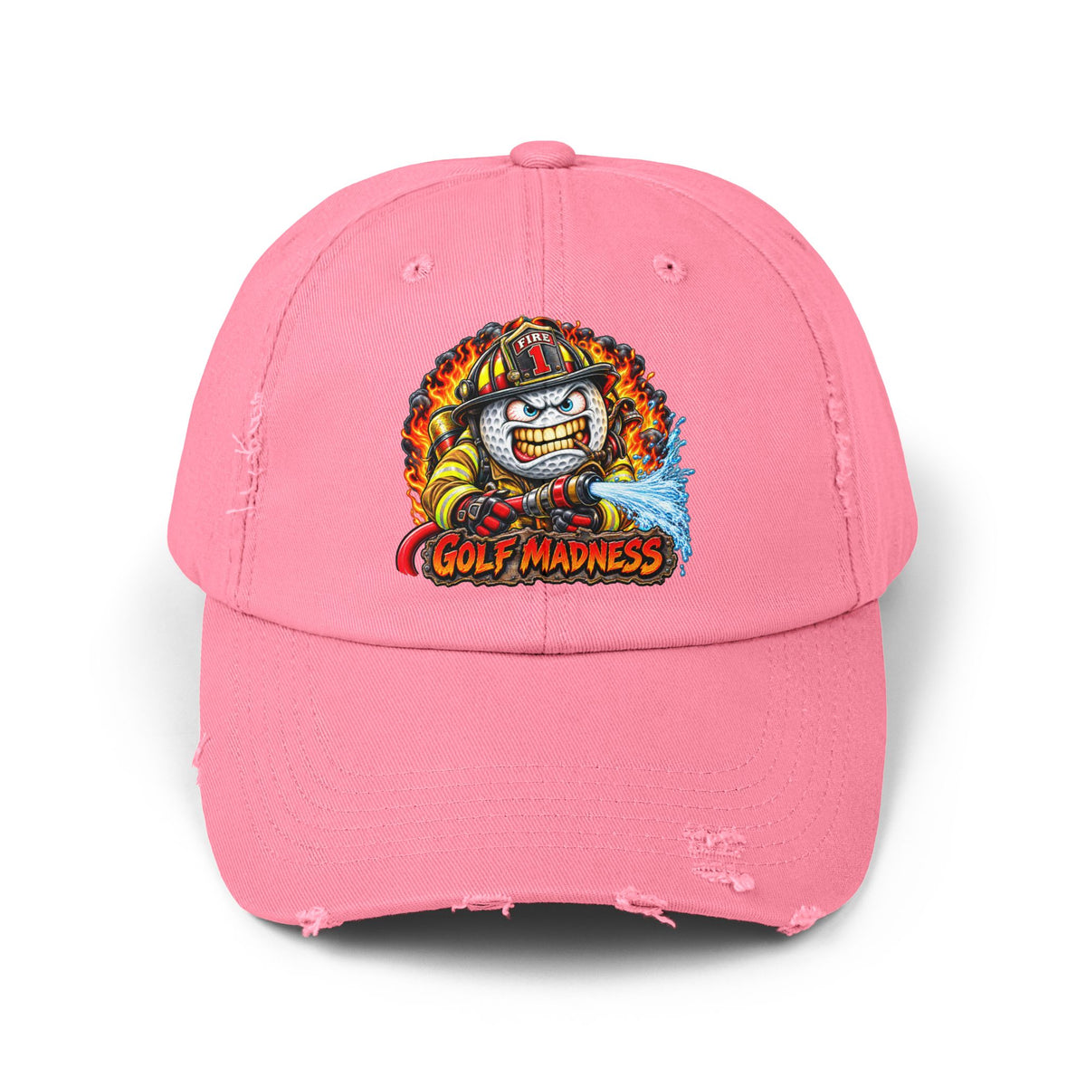 Firefighter Golf Ball – Golf Madness Distressed Dad Hat