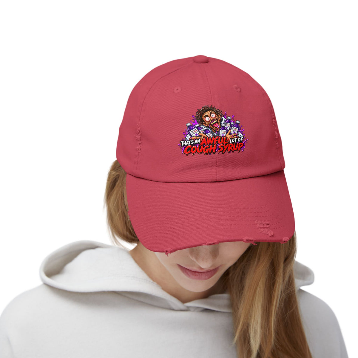 Cough Syrup – Total Madness Distressed Hat.