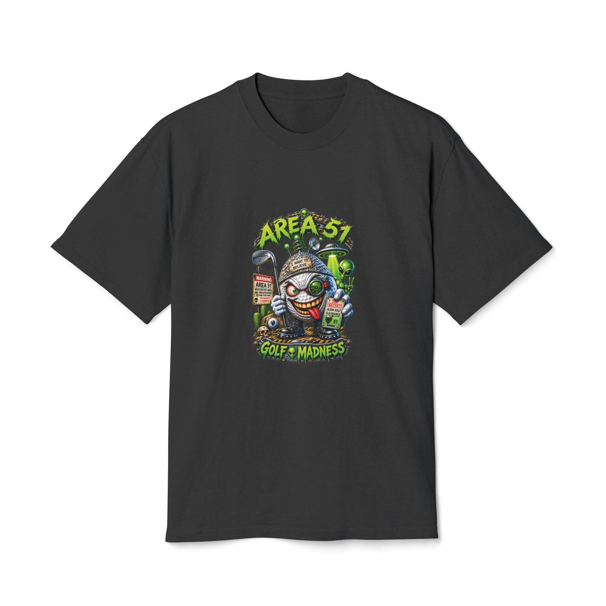 Area 51 Golf Ball – Golf Madness Heavy Faded T-Shirt