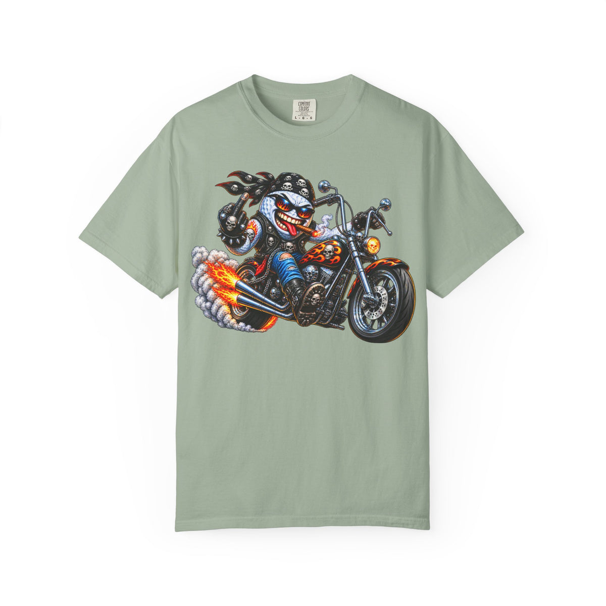 Golf Madness – Biker Golf Ball T-Shirt 🏍️