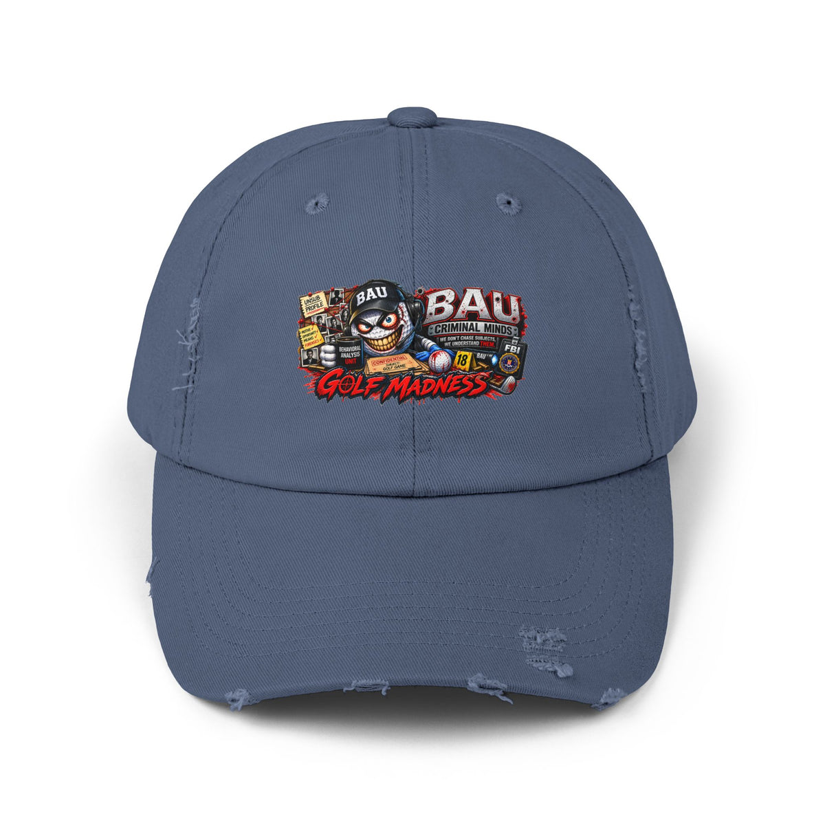 Behavioral Unit Golf Ball – Golf Madness Distressed Dad Hat