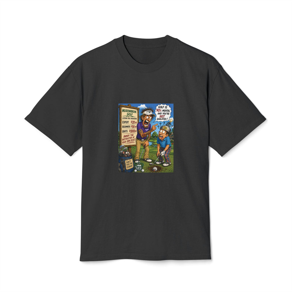 90% Mental, Not Qualified – Golf Madness Heavy Faded T-Shirt