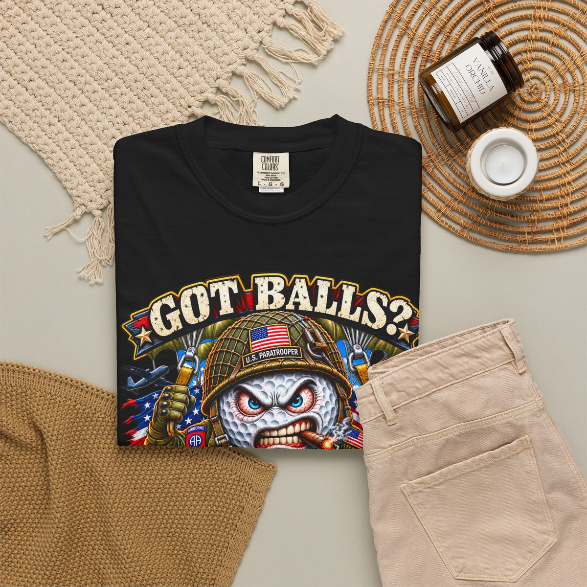 Golf Madness – Paratrooper Golf Ball T-Shirt 🪂