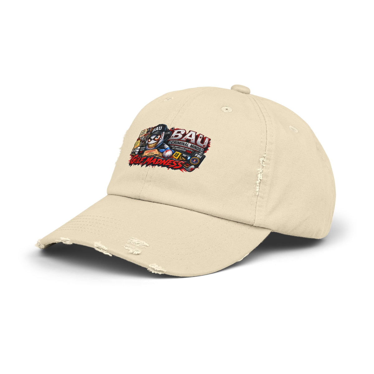 Behavioral Unit Golf Ball – Golf Madness Distressed Dad Hat