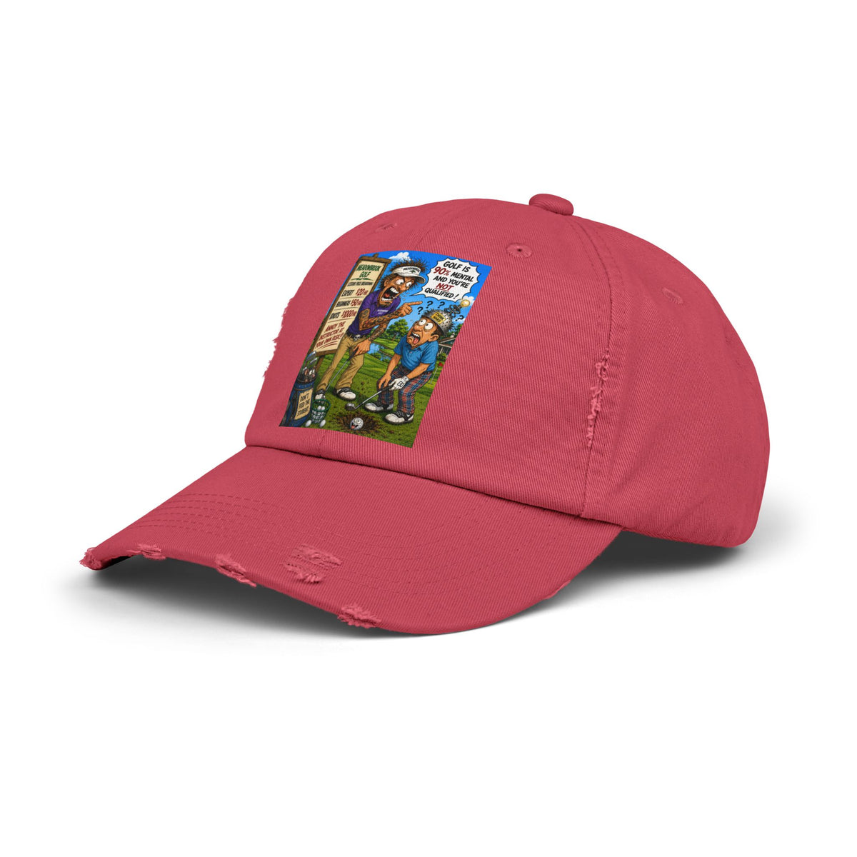 90% Mental, Not Qualified – Golf Madness Distressed Dad Hat
