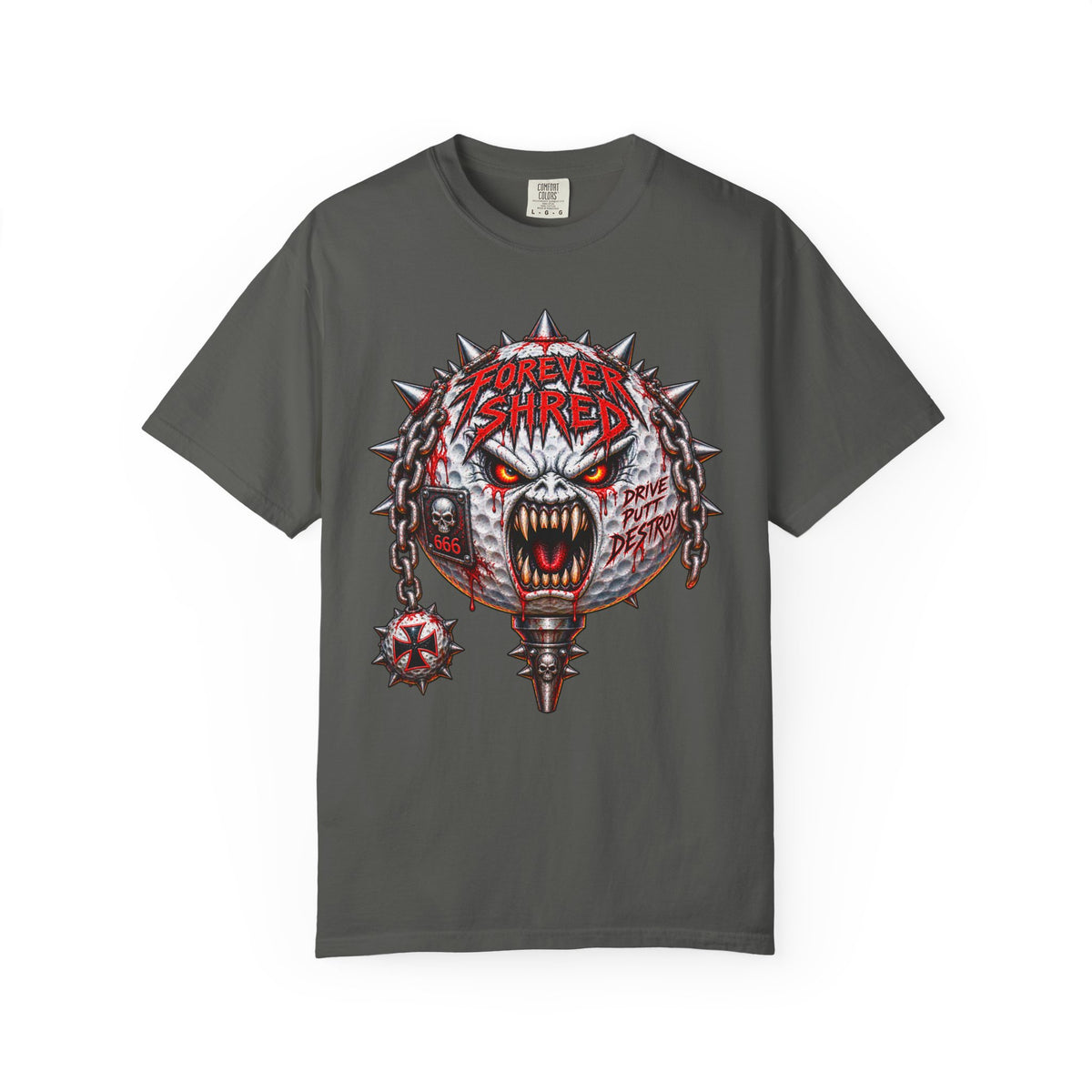 Golf Madness – Heavy Metal Golf Ball T-Shirt 🤘