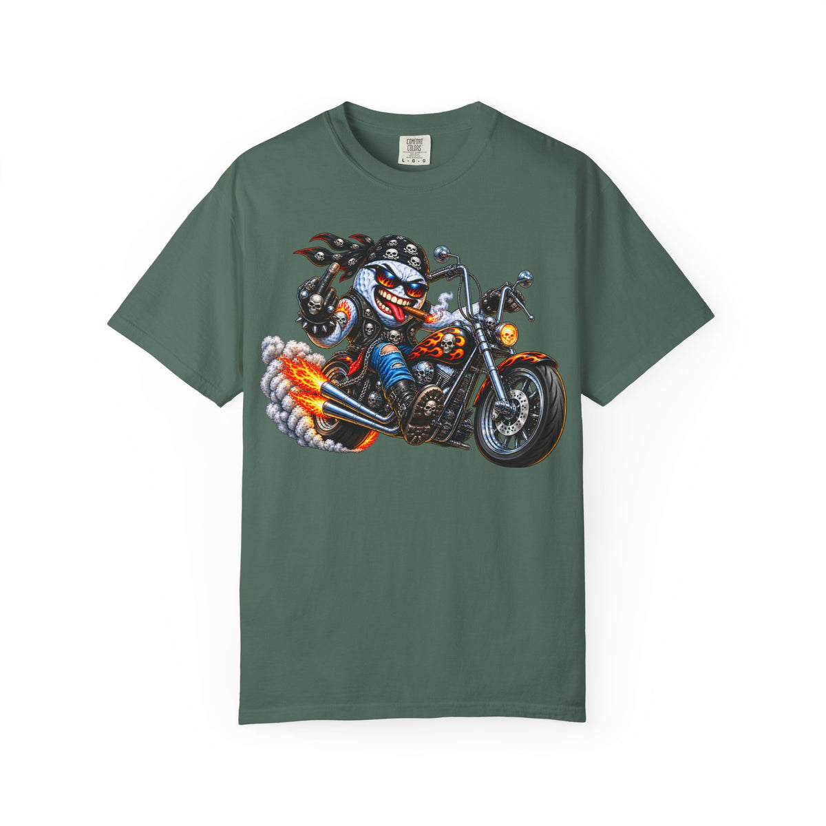 Golf Madness – Biker Golf Ball T-Shirt 🏍️