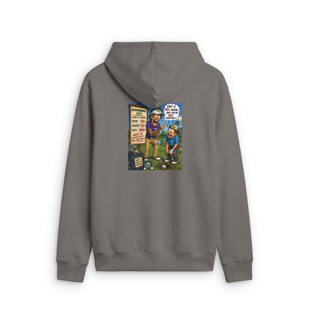90% Mental, Not Qualified – Golf Madness Faded Zip Hoodie