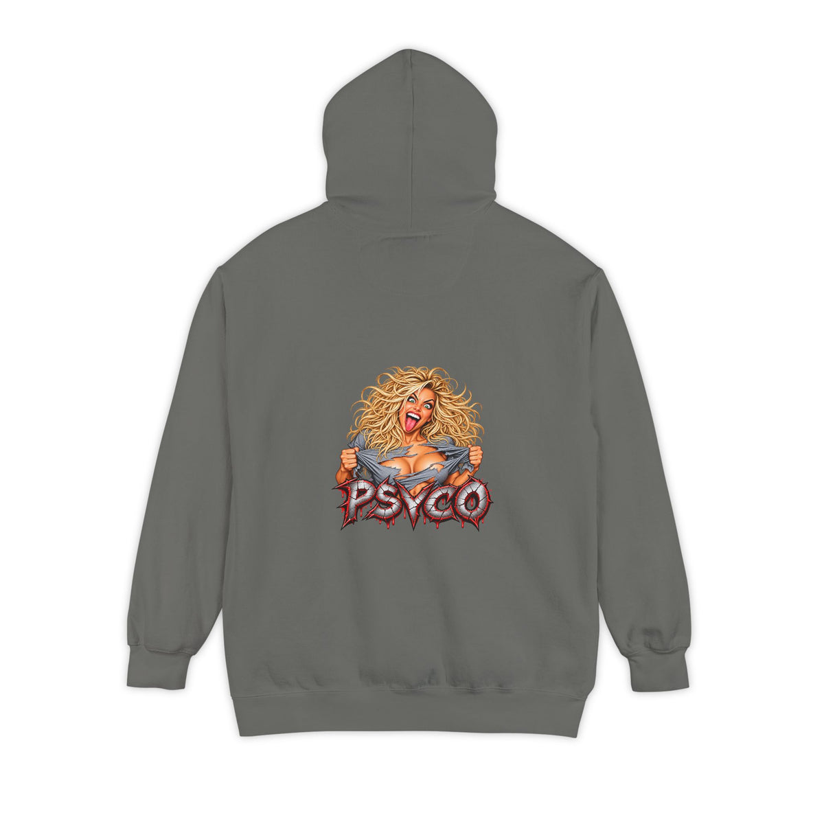 Psycho Girl – Total Madness Garment-Dyed Pullover Hoodie