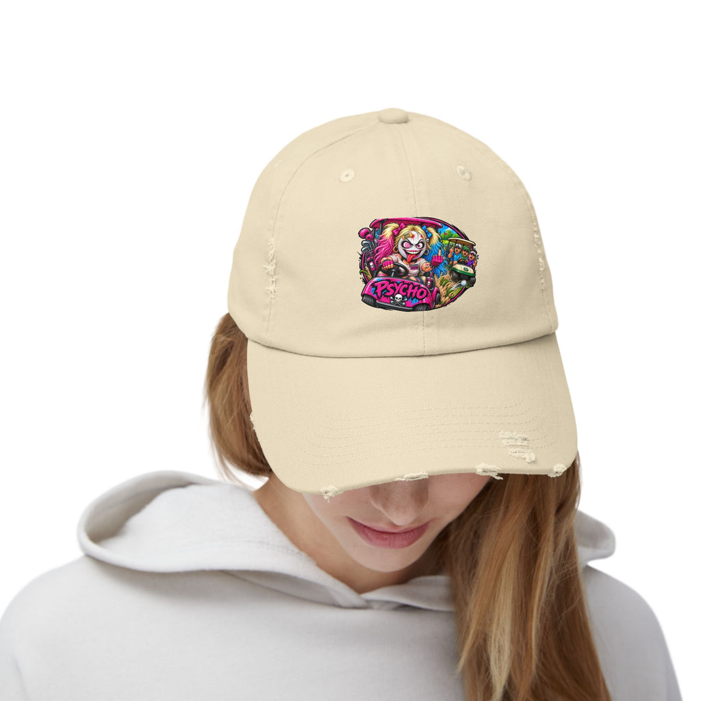 Psycho Cart Driver Golf Ball – Golf Madness Distressed Dad Hat