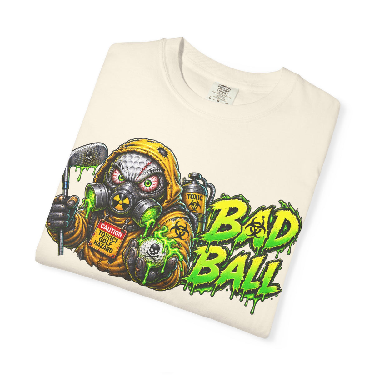 Golf Madness – Radioactive Gas Mask Golf Ball T-Shirt