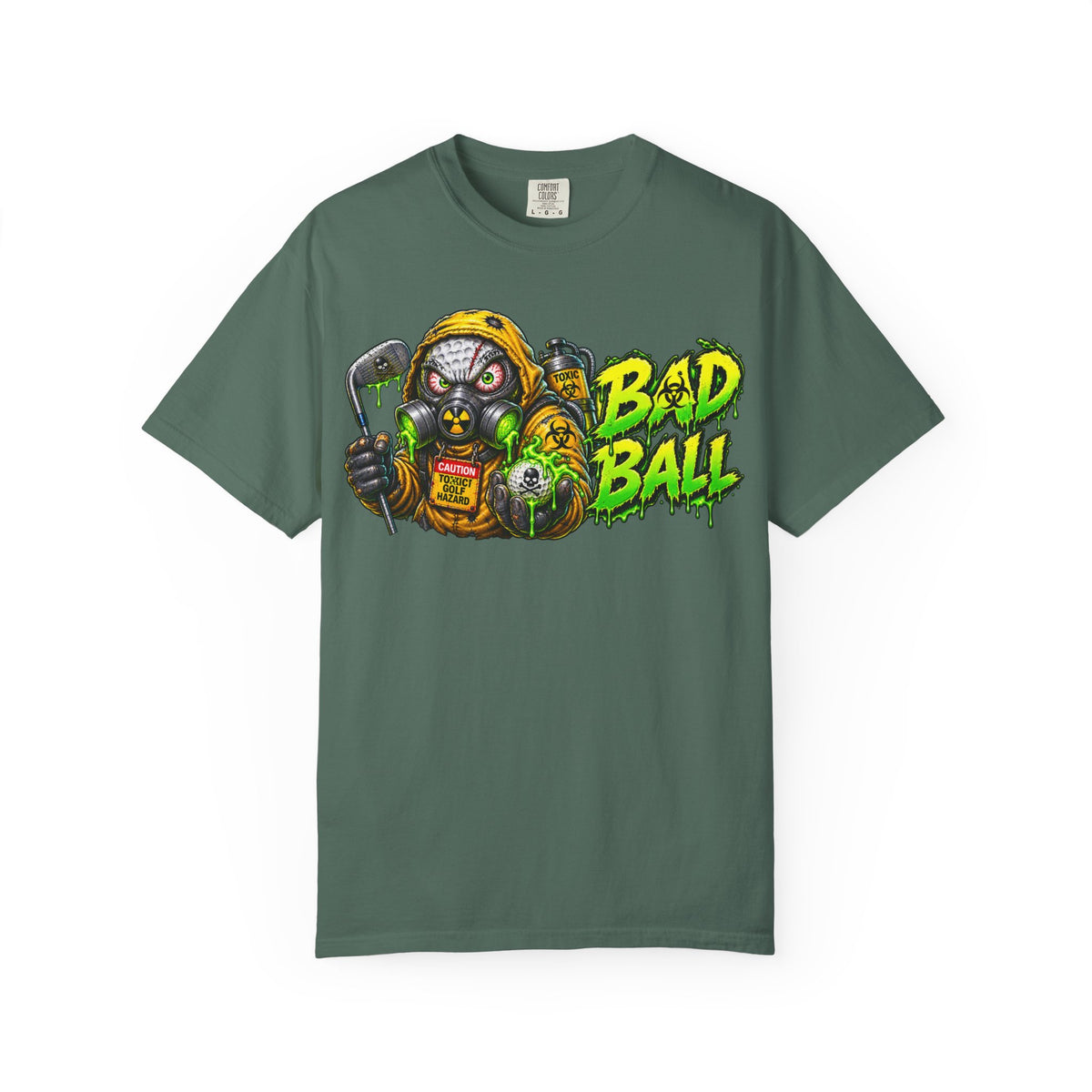Golf Madness – Radioactive Gas Mask Golf Ball T-Shirt