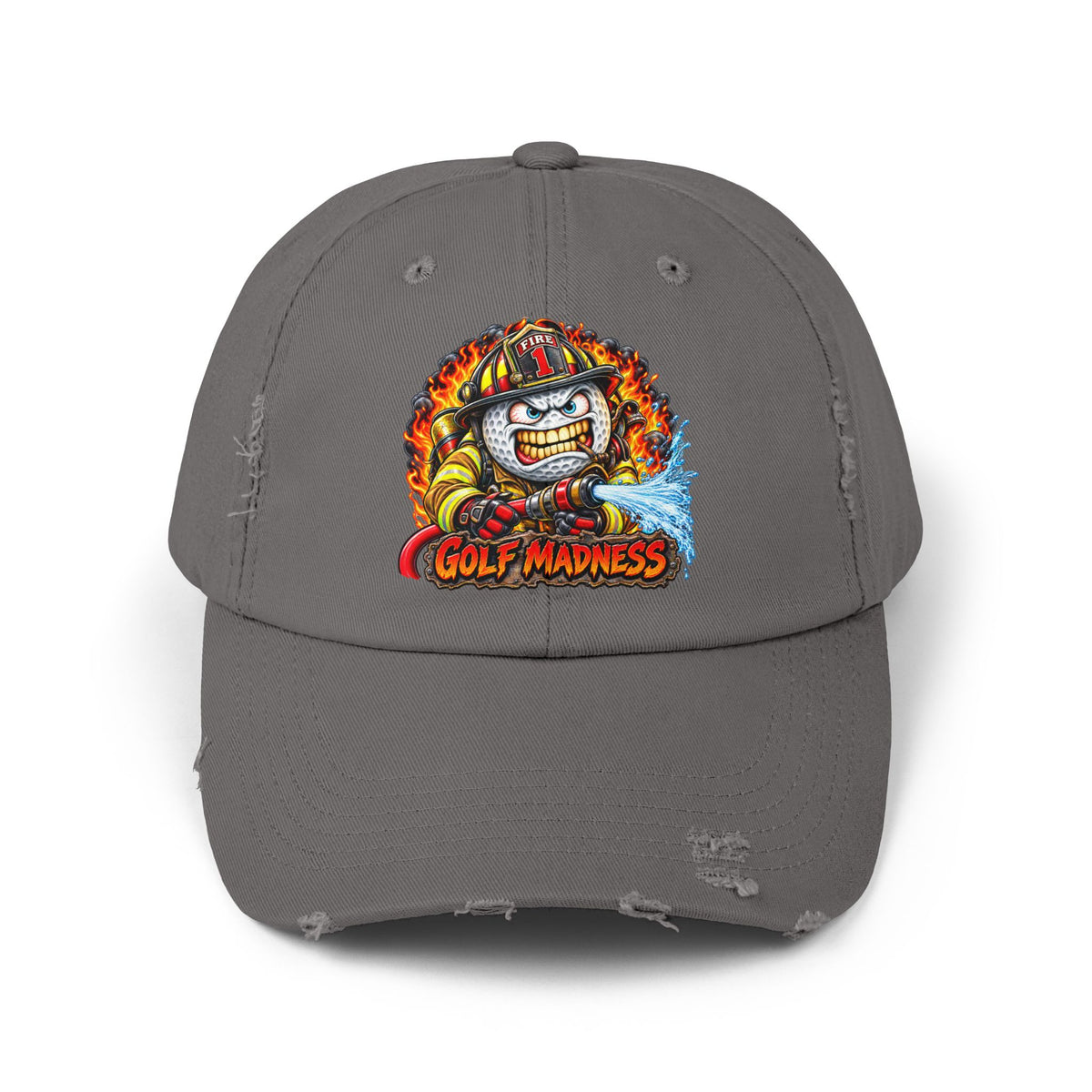 Firefighter Golf Ball – Golf Madness Distressed Dad Hat