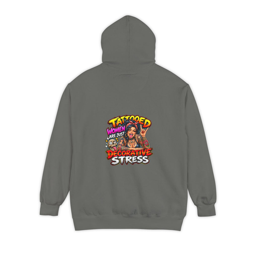 Tattooed Women – Total Madness Garment-Dyed Pullover Hoodie