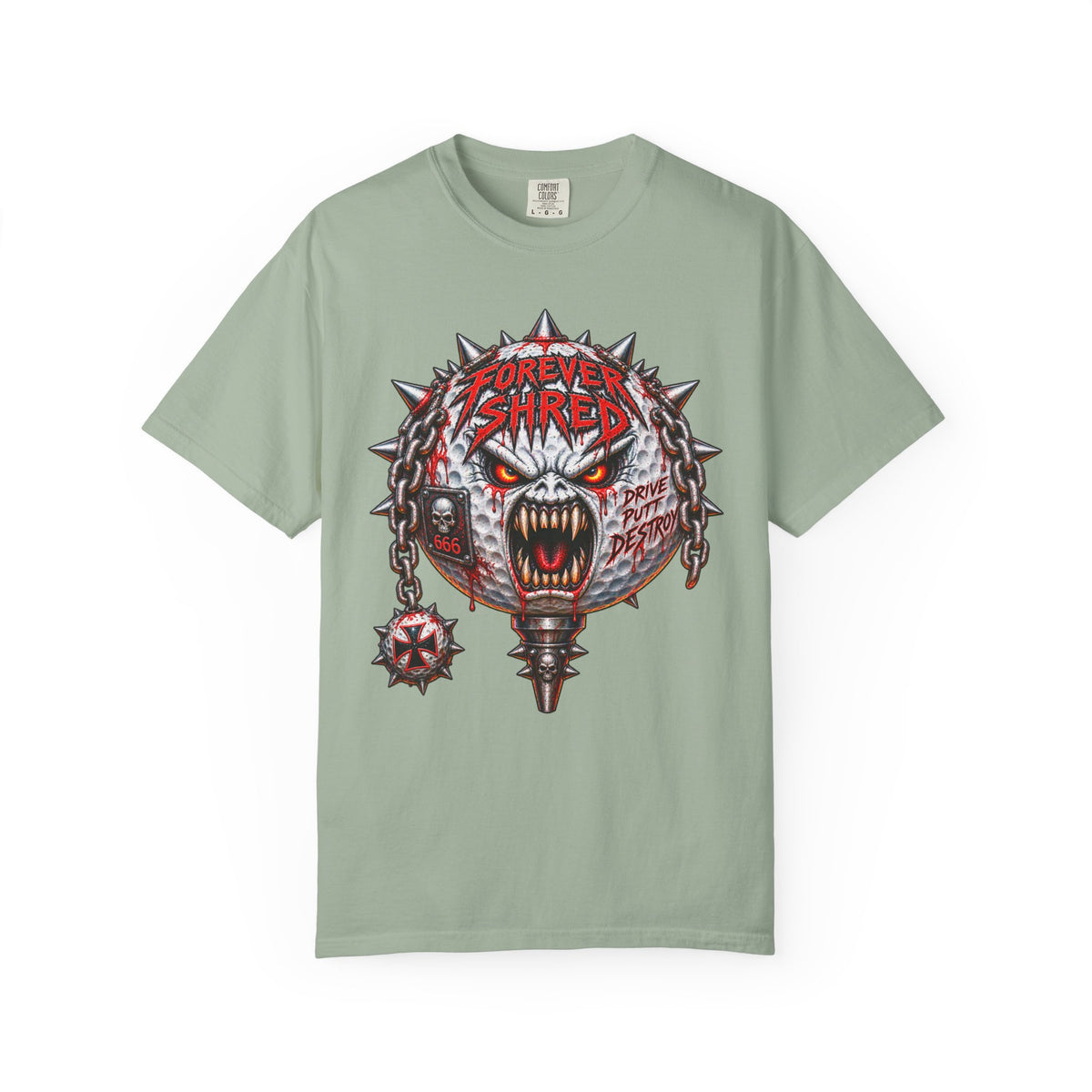 Golf Madness – Heavy Metal Golf Ball T-Shirt 🤘