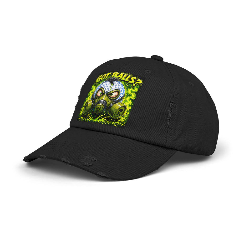 Gas Mask Golf Ball – Golf Madness Distressed Dad Hat