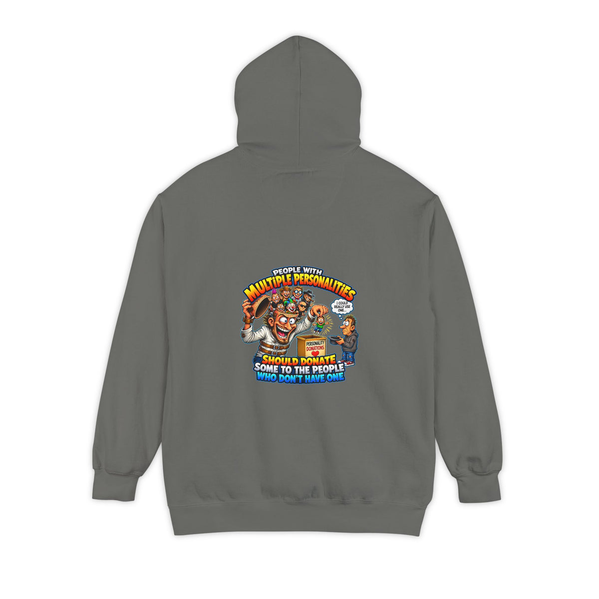 Multiple Personalities Male – Total Madness Garment-Dyed Pullover Hoodie