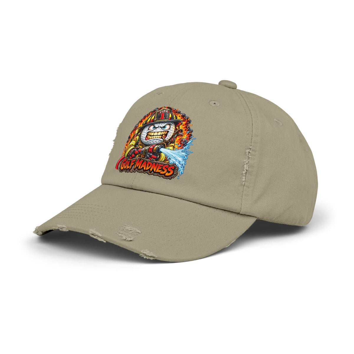 Firefighter Golf Ball – Golf Madness Distressed Dad Hat
