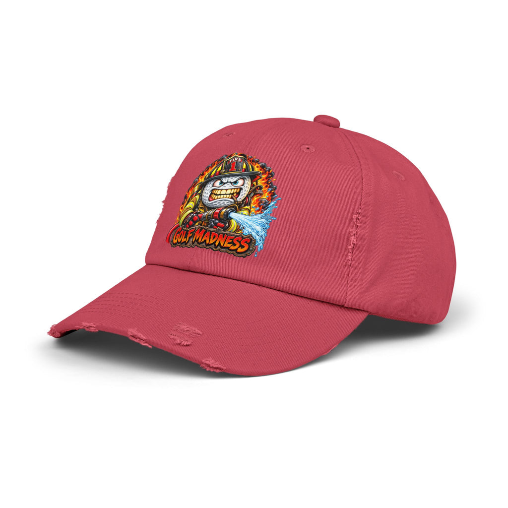 Firefighter Golf Ball – Golf Madness Distressed Dad Hat