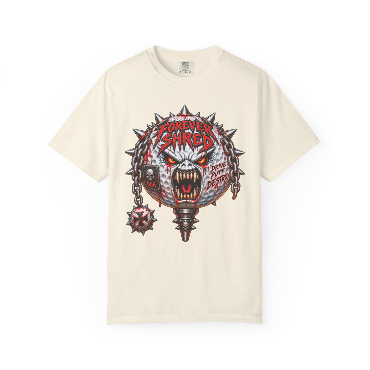 Golf Madness – Heavy Metal Golf Ball T-Shirt 🤘