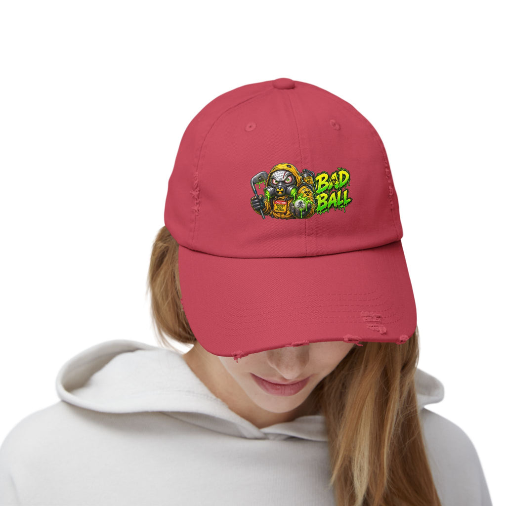 Radioactive Gas Mask Golf Ball – Golf Madness Distressed Dad Hat