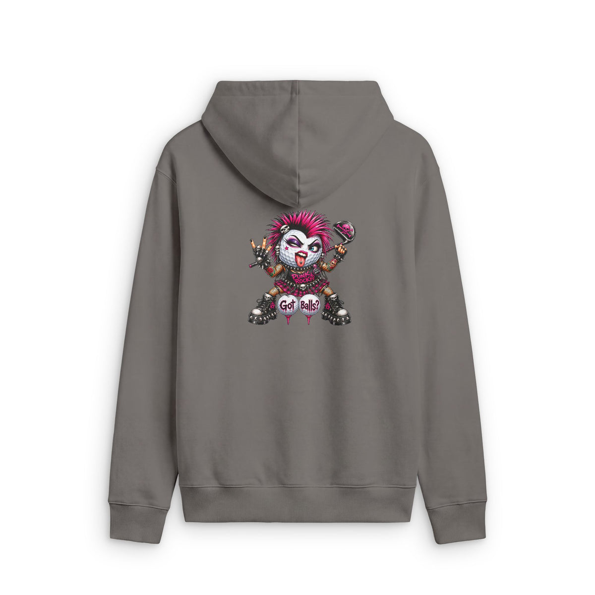 Punk Rock Golfer Girl Golf Ball – Golf Madness Faded Zip Hoodie