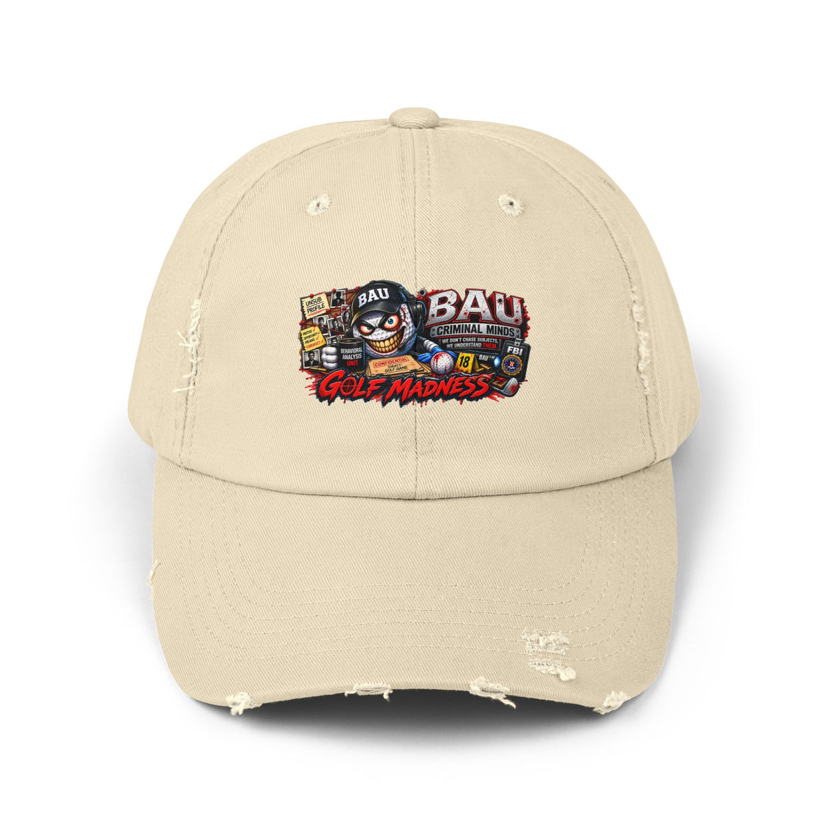 Behavioral Unit Golf Ball – Golf Madness Distressed Dad Hat
