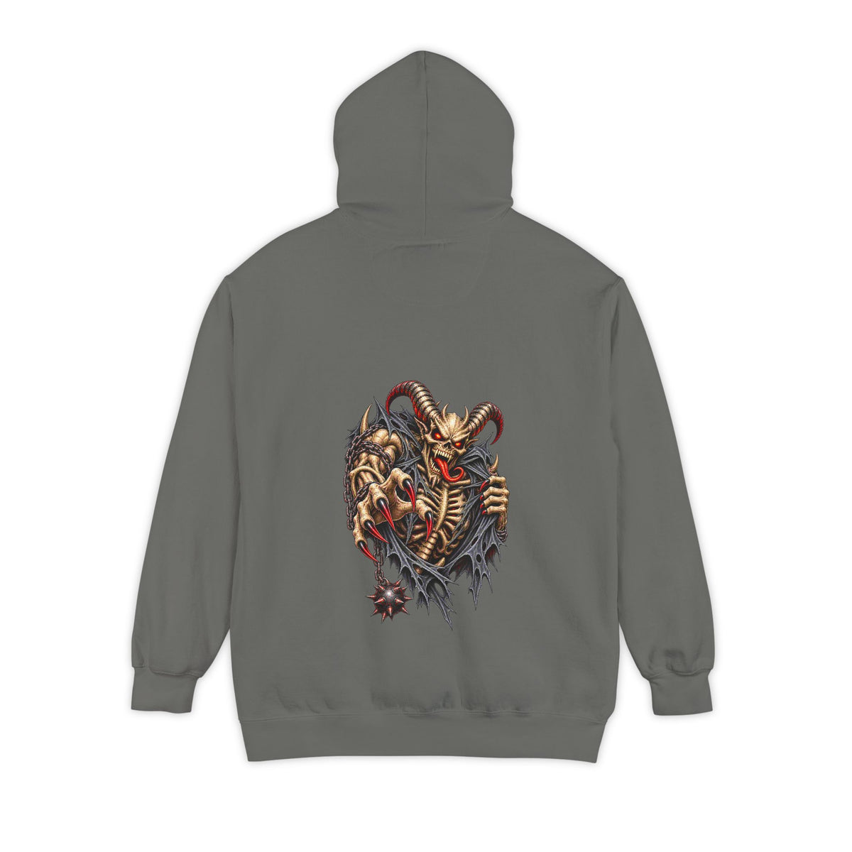 Skull Demon – Total Madness Garment-Dyed Pullover Hoodie