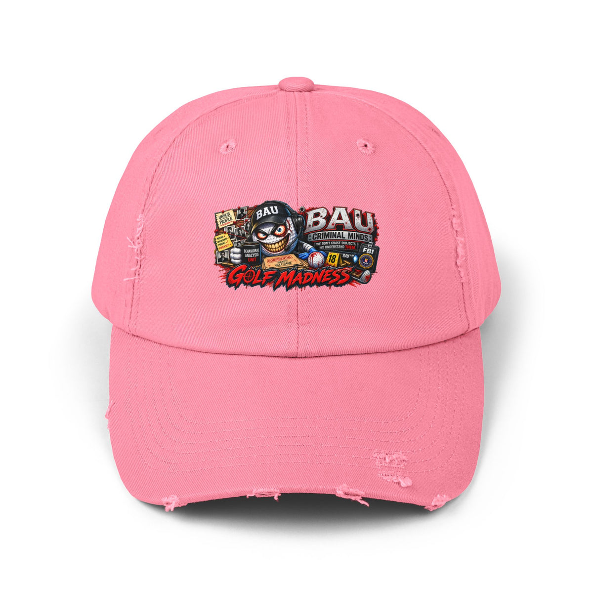 Behavioral Unit Golf Ball – Golf Madness Distressed Dad Hat