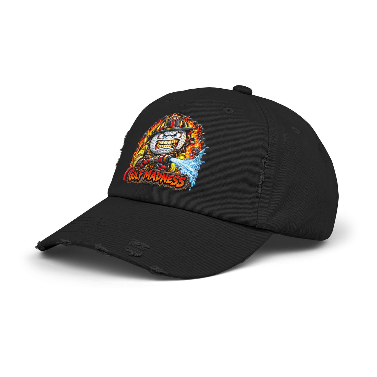 Firefighter Golf Ball – Golf Madness Distressed Dad Hat