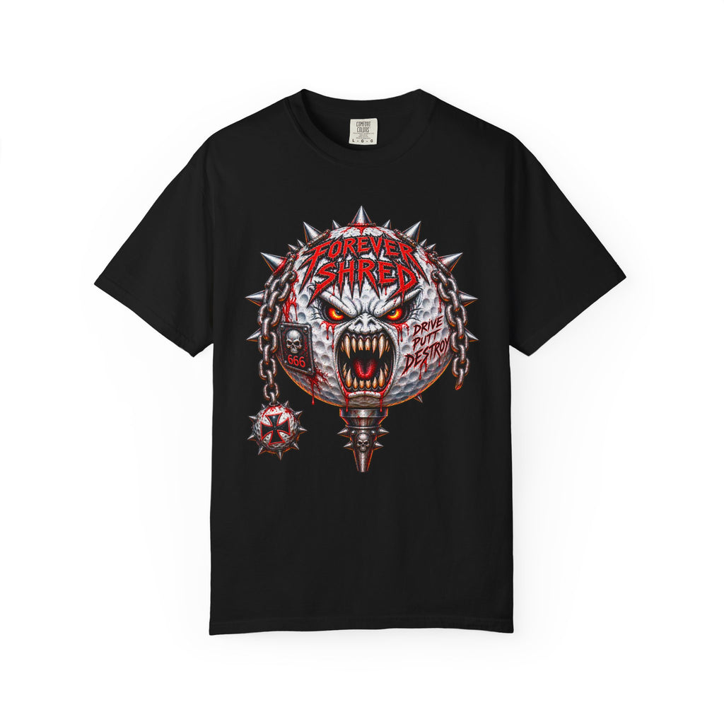 Golf Madness – Heavy Metal Golf Ball T-Shirt 🤘
