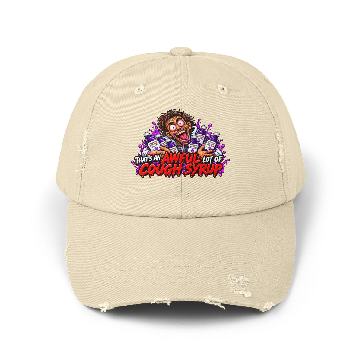 Cough Syrup – Total Madness Distressed Hat.