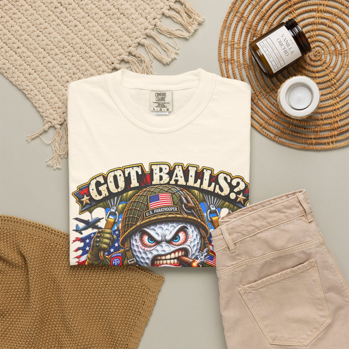 Golf Madness – Paratrooper Golf Ball T-Shirt 🪂