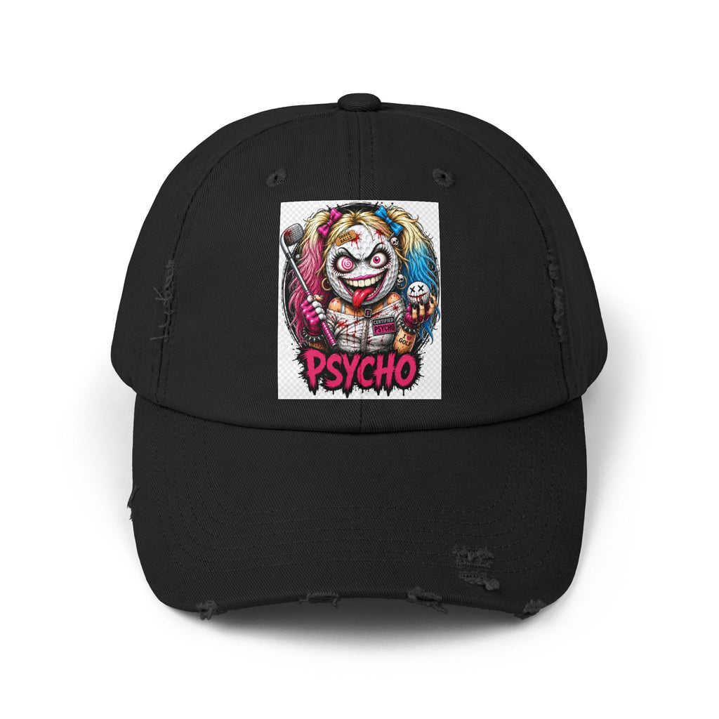 Psycho Girl Golf Ball #2 – Golf Madness Distressed Dad Hat