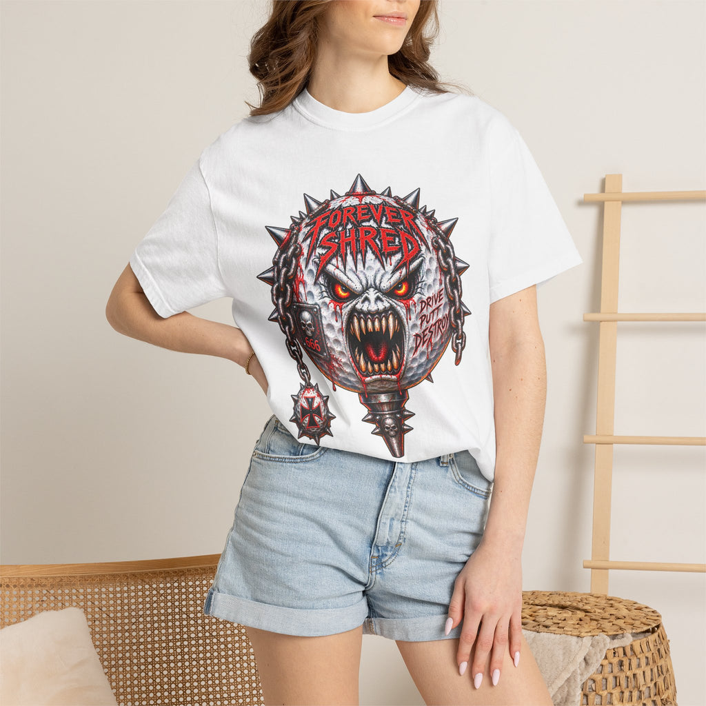 Golf Madness – Heavy Metal Golf Ball T-Shirt 🤘