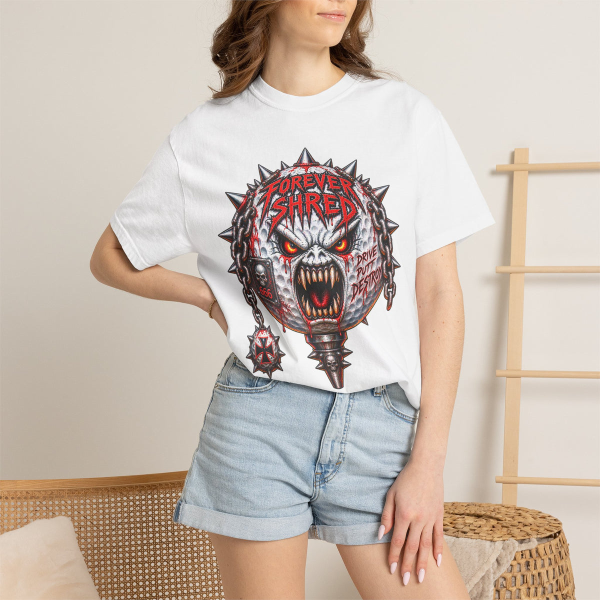 Golf Madness – Heavy Metal Golf Ball T-Shirt 🤘