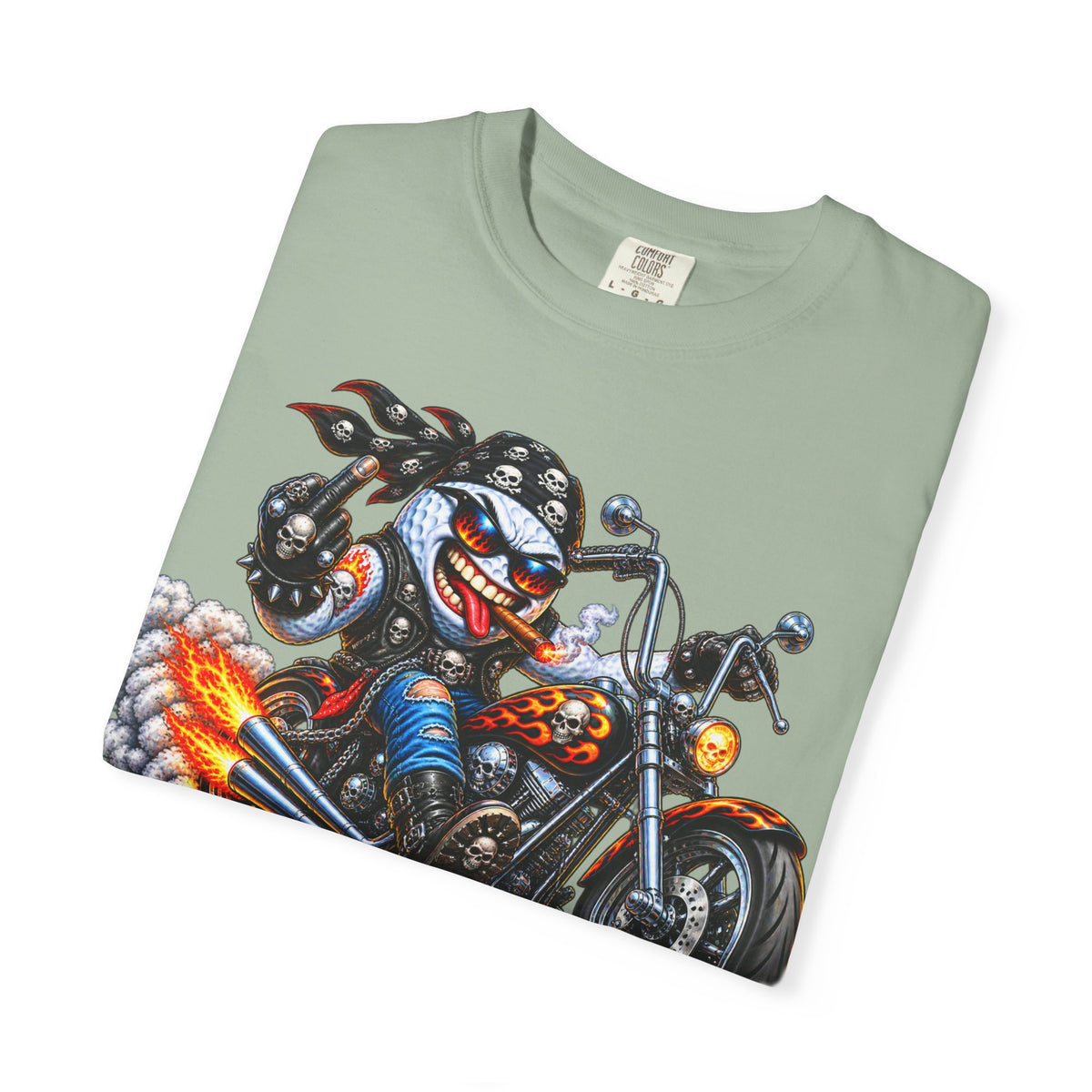 Golf Madness – Biker Golf Ball T-Shirt 🏍️
