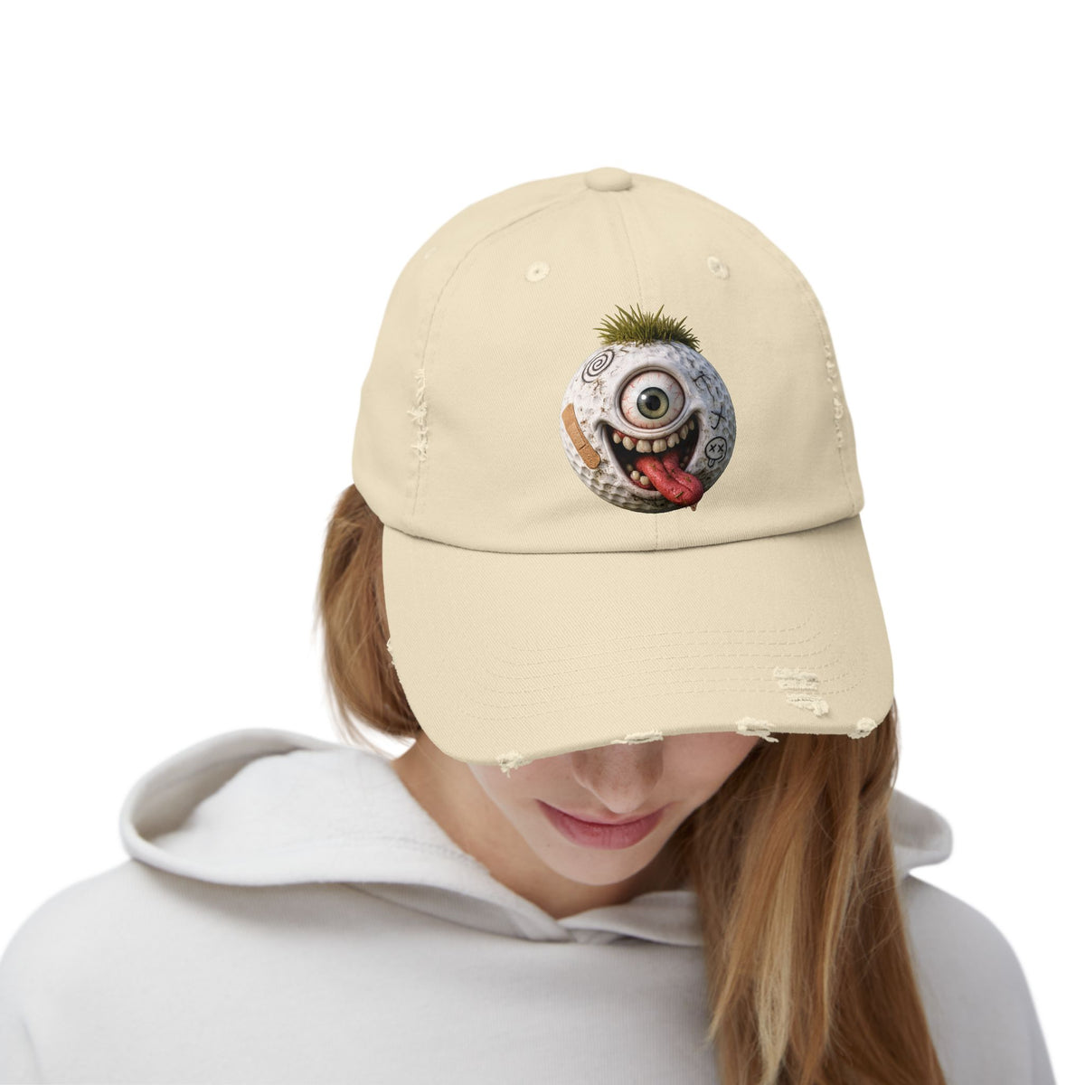 One-Eyed White Golf Ball Golf Madness.