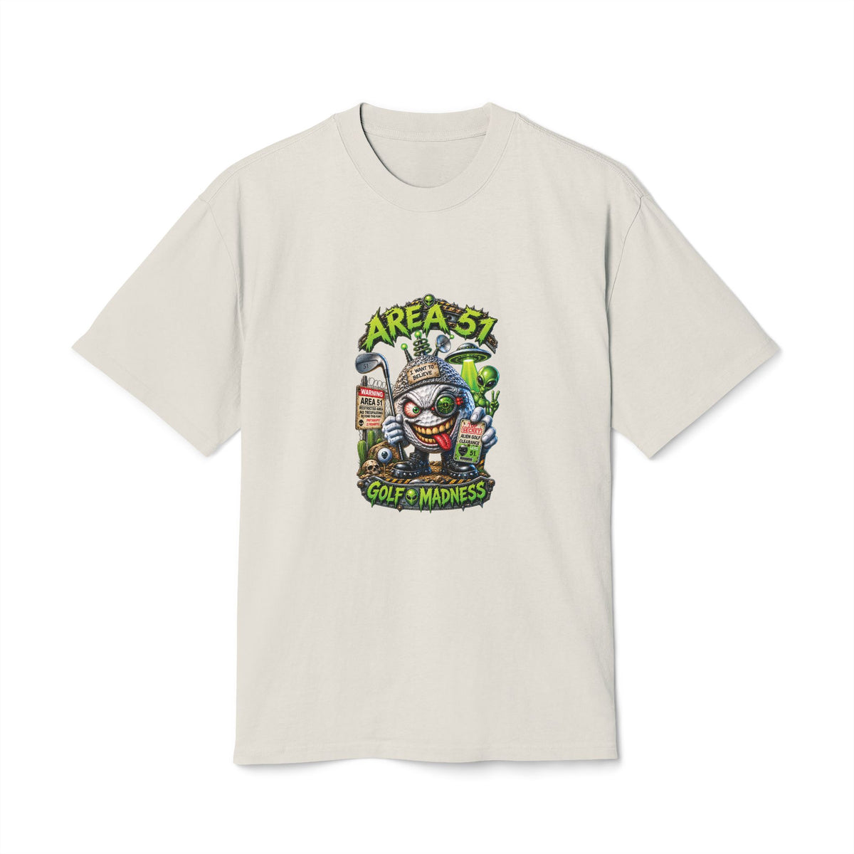 Area 51 Golf Ball – Golf Madness Heavy Faded T-Shirt