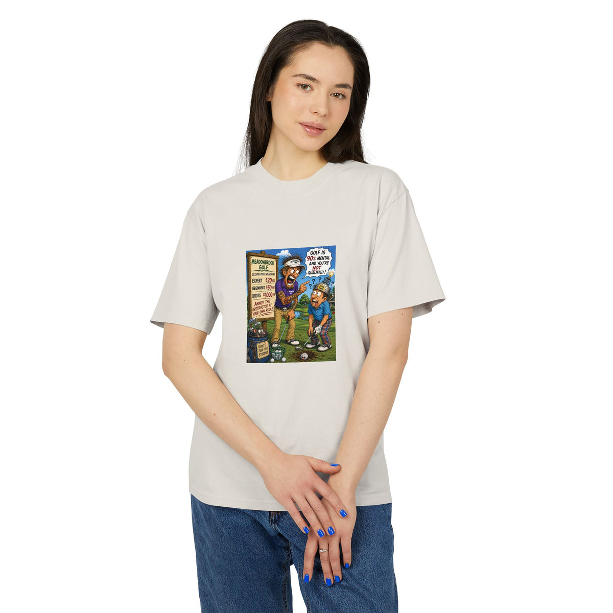 90% Mental, Not Qualified – Golf Madness Heavy Faded T-Shirt