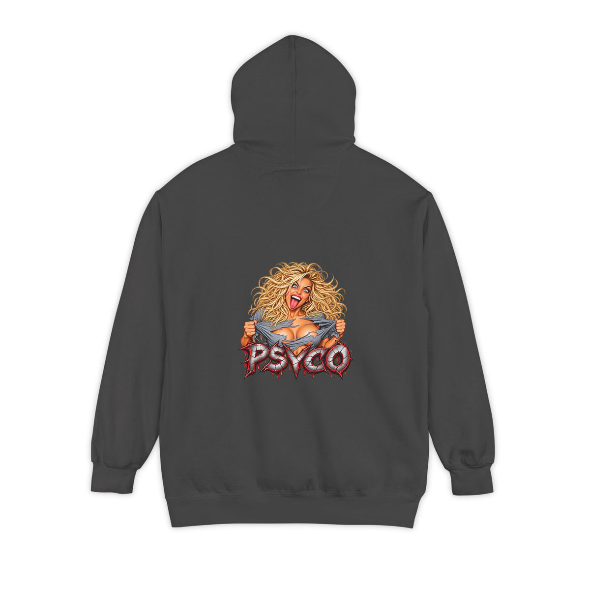 Psycho Girl – Total Madness Garment-Dyed Pullover Hoodie