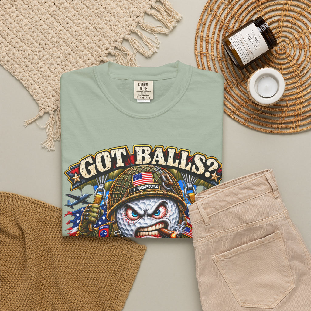 Golf Madness – Paratrooper Golf Ball T-Shirt 🪂