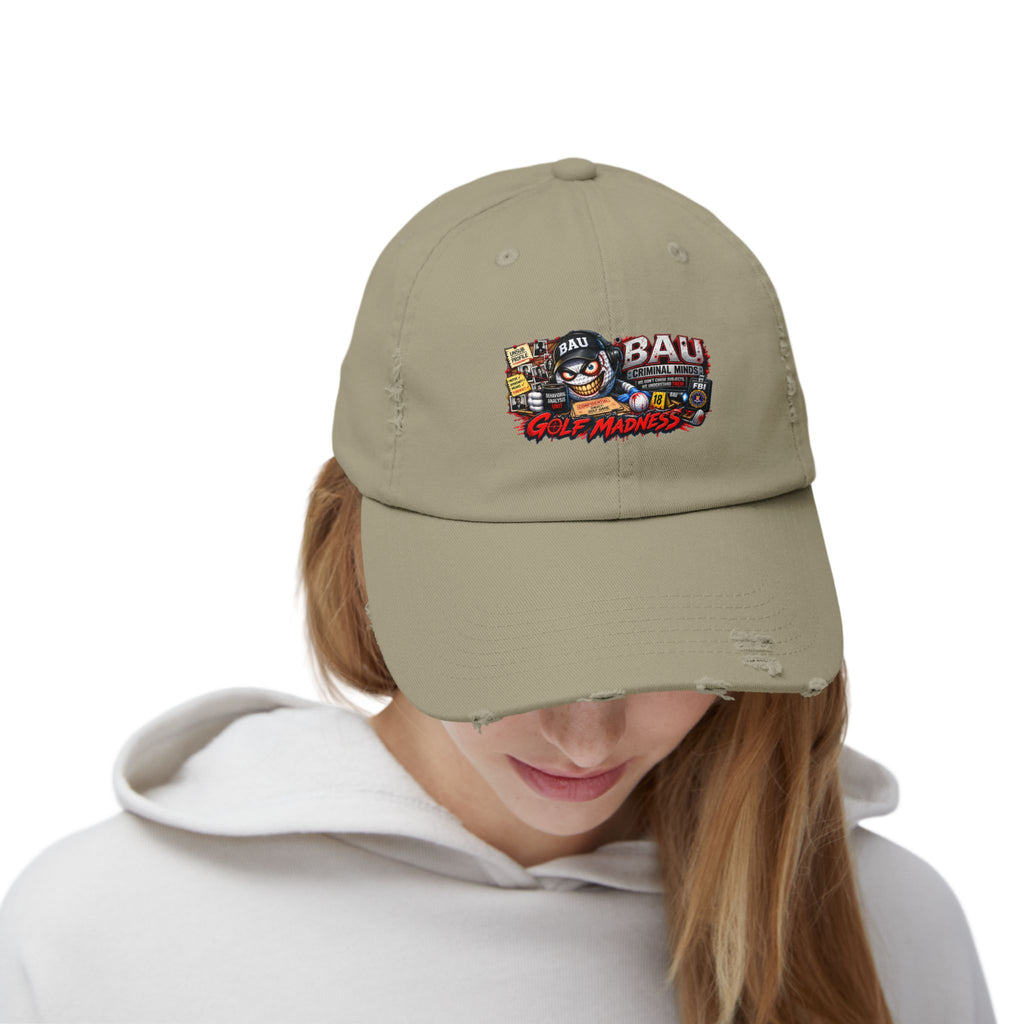 Behavioral Unit Golf Ball – Golf Madness Distressed Dad Hat