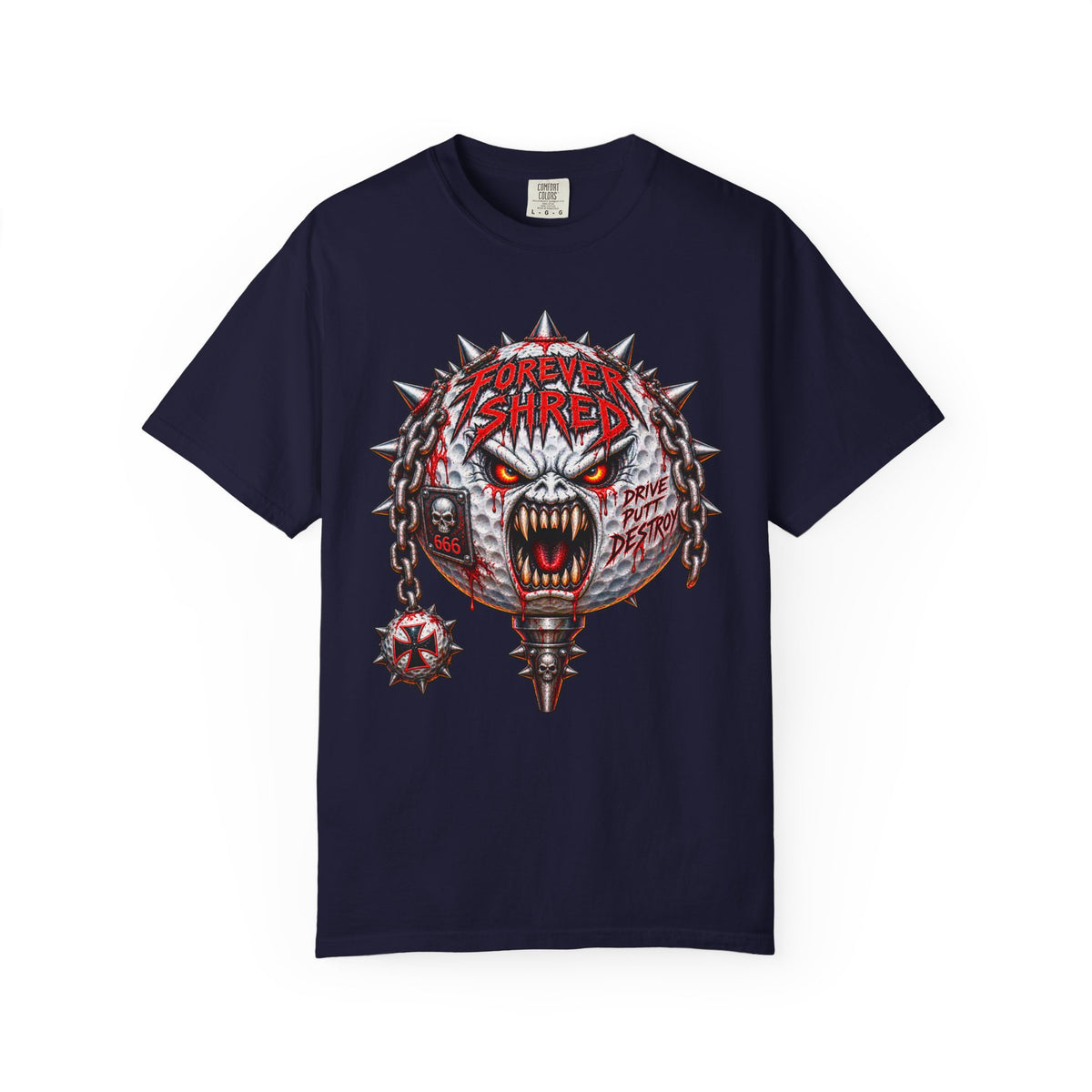 Golf Madness – Heavy Metal Golf Ball T-Shirt 🤘