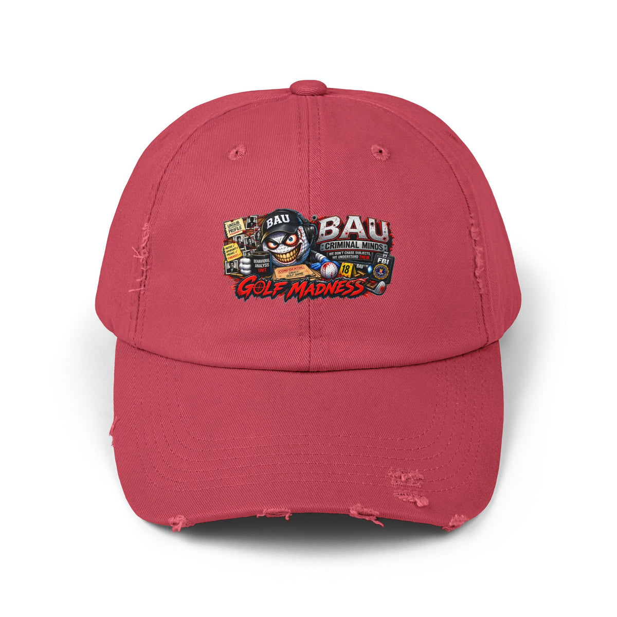 Behavioral Unit Golf Ball – Golf Madness Distressed Dad Hat