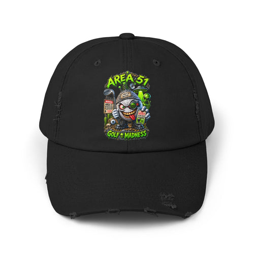 Area 51 Golf Ball Vertical Edition – Golf Madness Distressed Dad Hat
