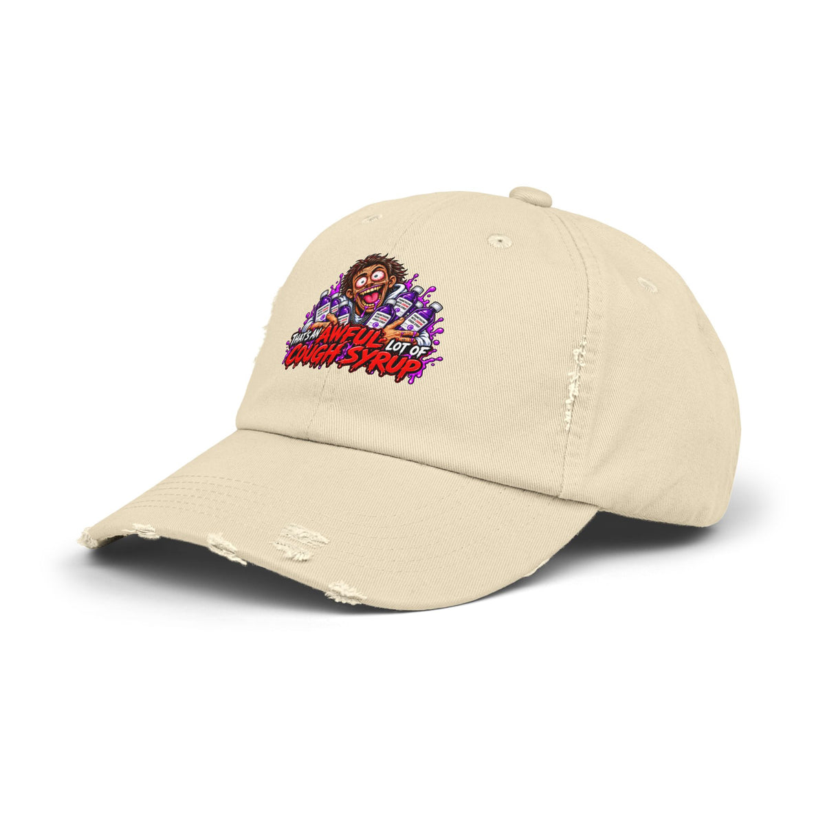 Cough Syrup – Total Madness Distressed Hat.