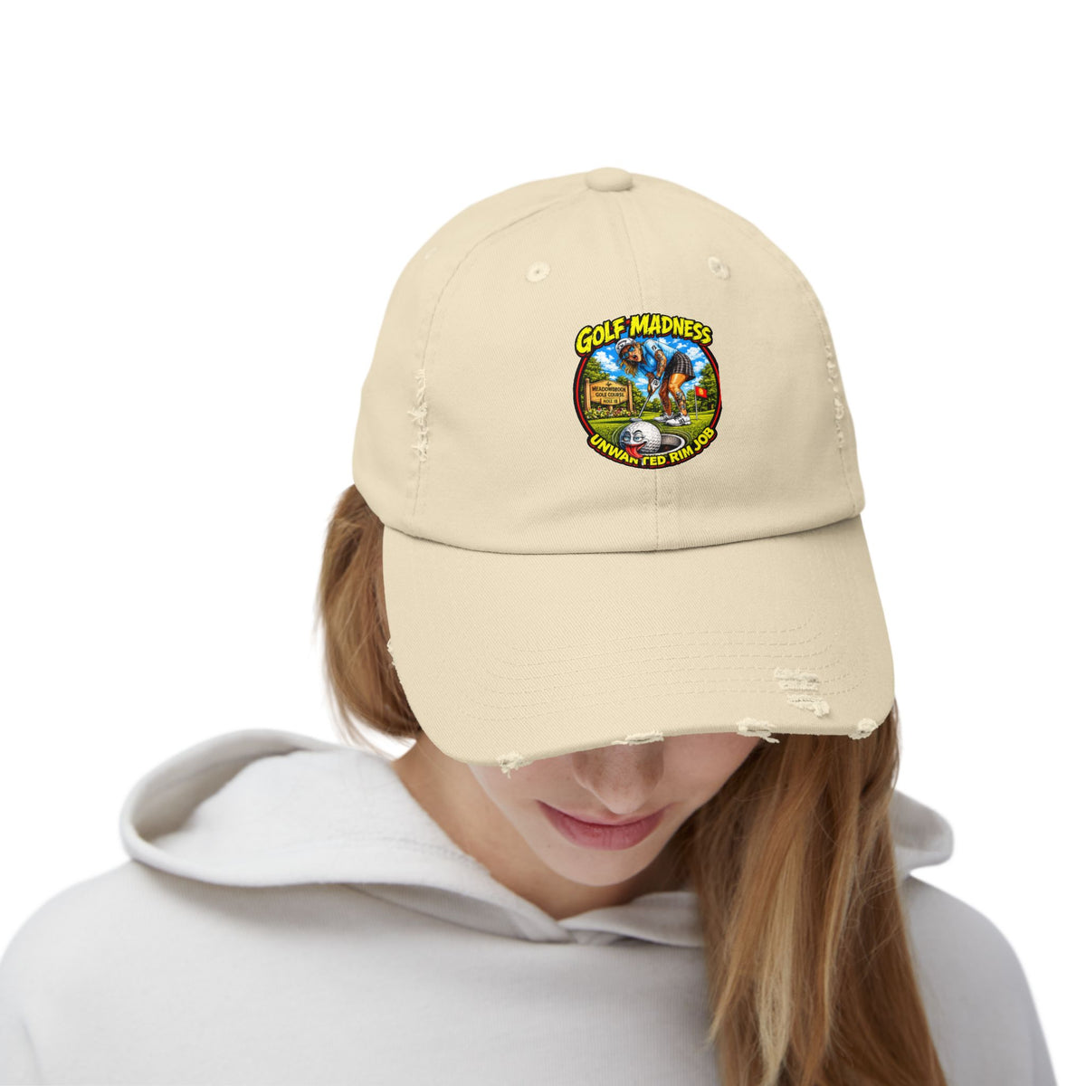 Unwanted Rim Job – Golf Madness Distressed Dad Hat
