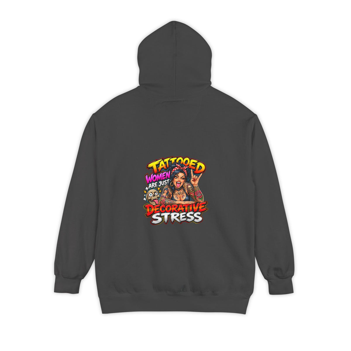 Decorative Stress – Total Madness Garment-Dyed Pullover Hoodie