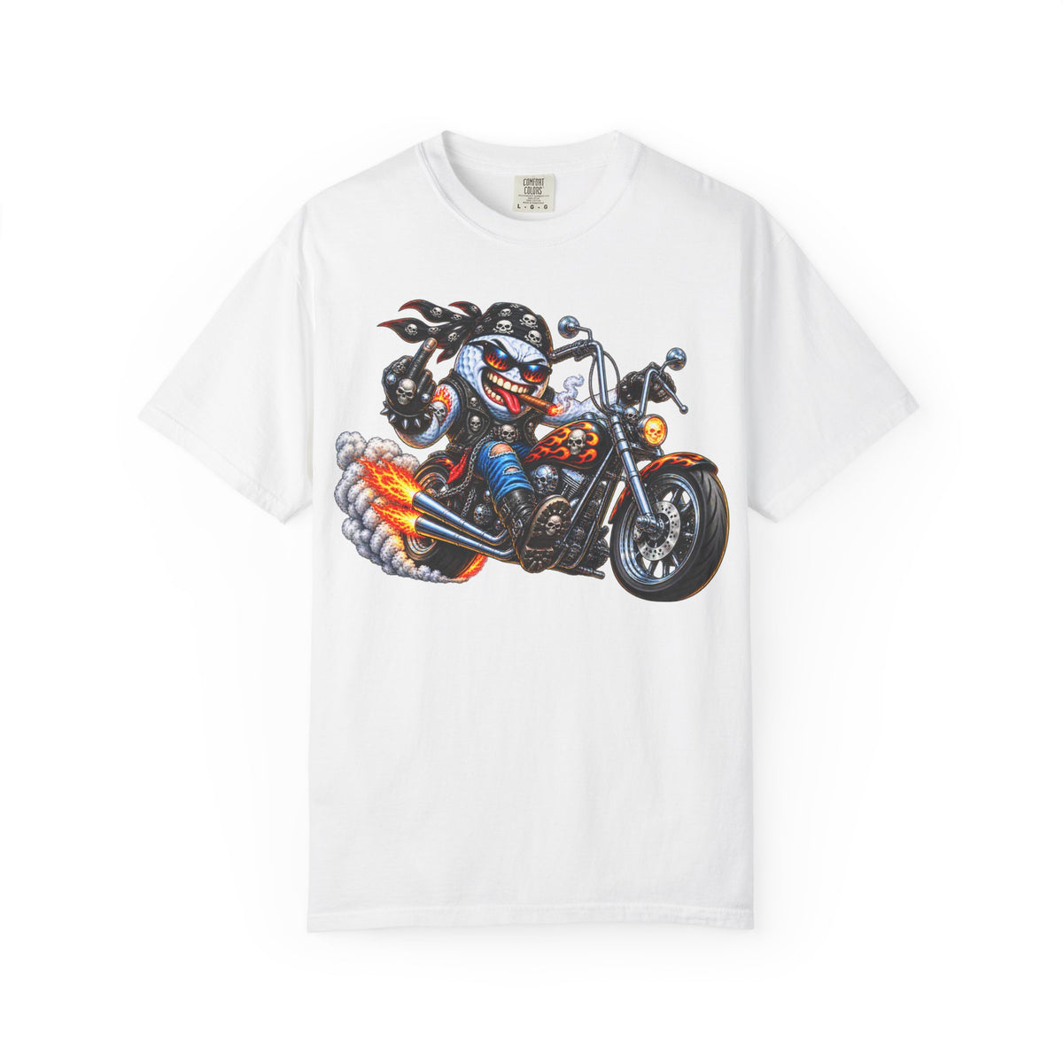 Golf Madness – Biker Golf Ball T-Shirt 🏍️